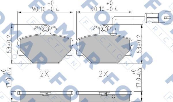 FOMAR Friction FO 448281 - Kit de plaquettes de frein, frein à disque cwaw.fr