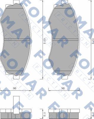 FOMAR Friction FO 448781 - Kit de plaquettes de frein, frein à disque cwaw.fr