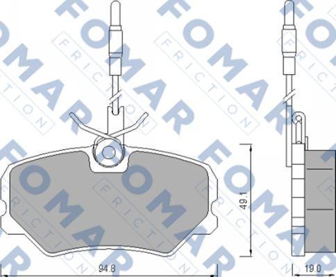 FOMAR Friction FO 443981 - Kit de plaquettes de frein, frein à disque cwaw.fr