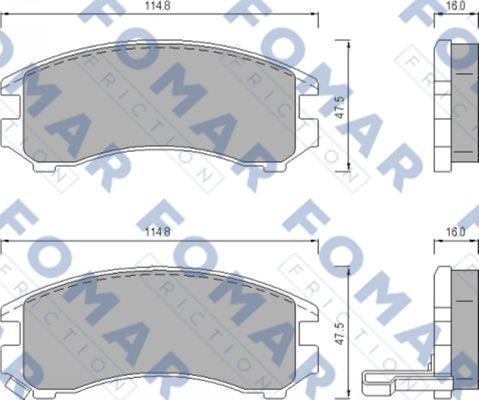 FOMAR Friction FO 443681 - Kit de plaquettes de frein, frein à disque cwaw.fr