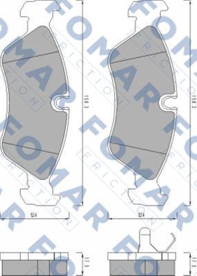 FOMAR Friction FO 443381 - Kit de plaquettes de frein, frein à disque cwaw.fr