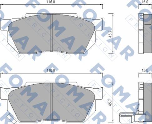 FOMAR Friction FO 447581 - Kit de plaquettes de frein, frein à disque cwaw.fr