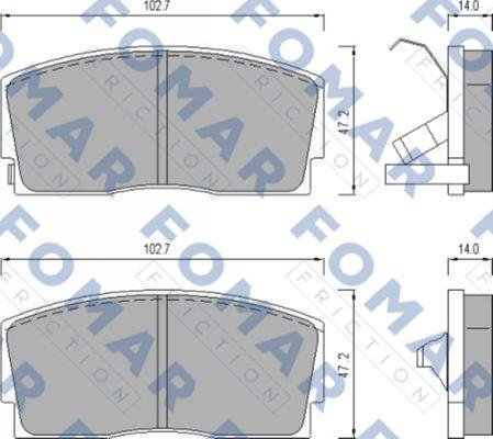 FOMAR Friction FO 447281 - Kit de plaquettes de frein, frein à disque cwaw.fr