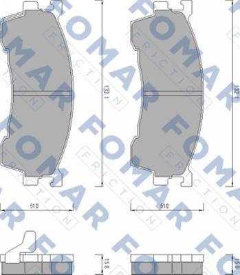 FOMAR Friction FO 459481 - Kit de plaquettes de frein, frein à disque cwaw.fr