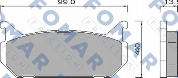 FOMAR Friction FO 455181 - Kit de plaquettes de frein, frein à disque cwaw.fr