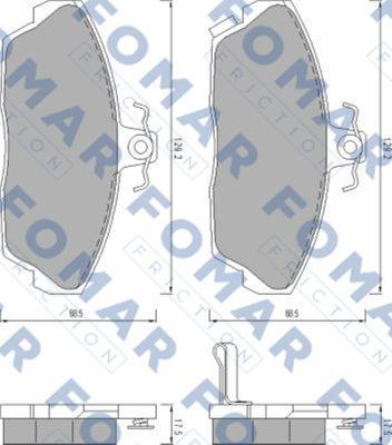 FOMAR Friction FO 456181 - Kit de plaquettes de frein, frein à disque cwaw.fr