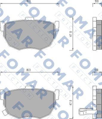 FOMAR Friction FO 451681 - Kit de plaquettes de frein, frein à disque cwaw.fr