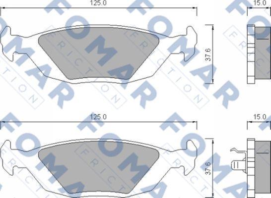 FOMAR Friction FO 451181 - Kit de plaquettes de frein, frein à disque cwaw.fr