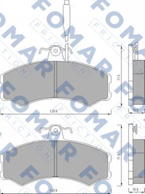 FOMAR Friction FO 453081 - Kit de plaquettes de frein, frein à disque cwaw.fr