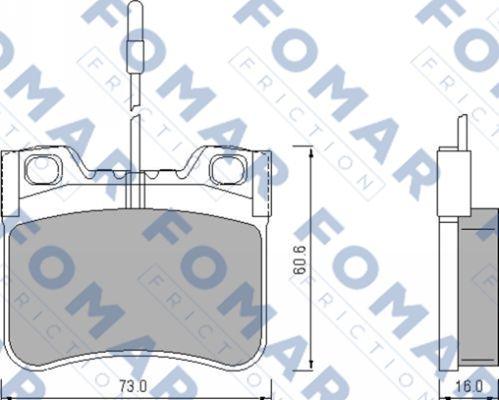 FOMAR Friction FO 469581 - Kit de plaquettes de frein, frein à disque cwaw.fr