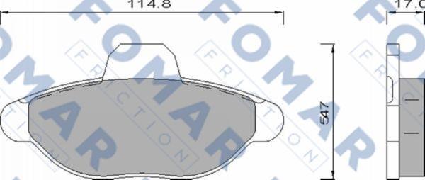 FOMAR Friction FO 465981 - Kit de plaquettes de frein, frein à disque cwaw.fr