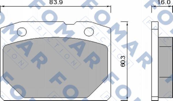 FOMAR Friction FO 465686 - Kit de plaquettes de frein, frein à disque cwaw.fr