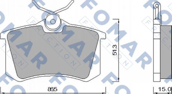 FOMAR Friction FO 465381 - Kit de plaquettes de frein, frein à disque cwaw.fr