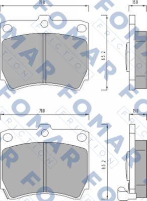 FOMAR Friction FO 466781 - Kit de plaquettes de frein, frein à disque cwaw.fr