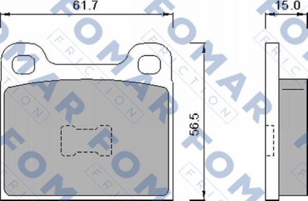 FOMAR Friction FO 460888 - Kit de plaquettes de frein, frein à disque cwaw.fr