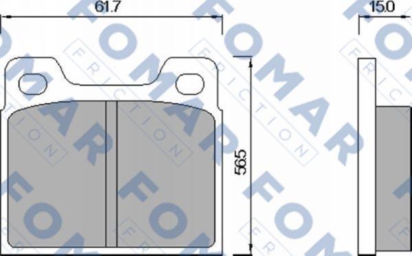 FOMAR Friction FO 460285 - Kit de plaquettes de frein, frein à disque cwaw.fr