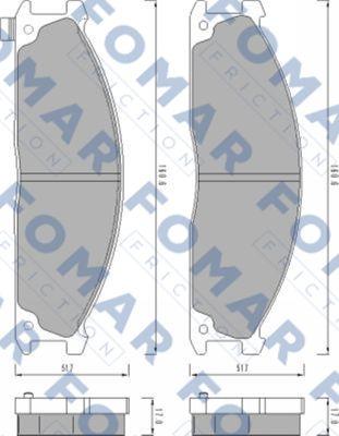 FOMAR Friction FO 460781 - Kit de plaquettes de frein, frein à disque cwaw.fr