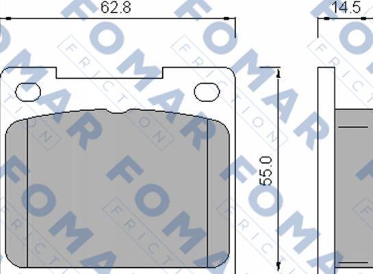 FOMAR Friction FO 461585 - Kit de plaquettes de frein, frein à disque cwaw.fr