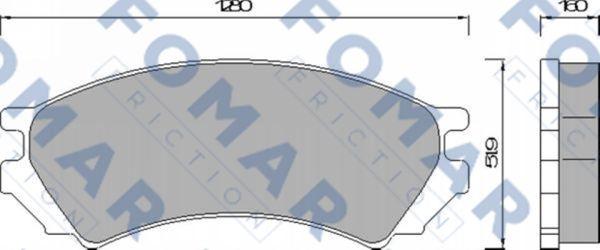 FOMAR Friction FO 461881 - Kit de plaquettes de frein, frein à disque cwaw.fr