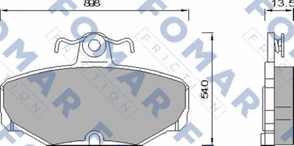 FOMAR Friction FO 468981 - Kit de plaquettes de frein, frein à disque cwaw.fr