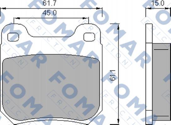 FOMAR Friction FO 468781 - Kit de plaquettes de frein, frein à disque cwaw.fr