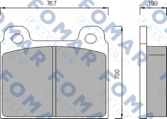 FOMAR Friction FO 463481 - Kit de plaquettes de frein, frein à disque cwaw.fr