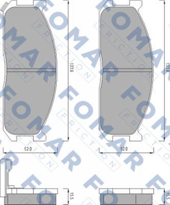 FOMAR Friction FO 462881 - Kit de plaquettes de frein, frein à disque cwaw.fr