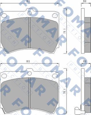 FOMAR Friction FO 462281 - Kit de plaquettes de frein, frein à disque cwaw.fr