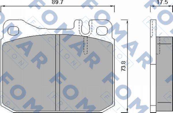 FOMAR Friction FO 467981 - Kit de plaquettes de frein, frein à disque cwaw.fr