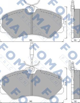 FOMAR Friction FO 467481 - Kit de plaquettes de frein, frein à disque cwaw.fr