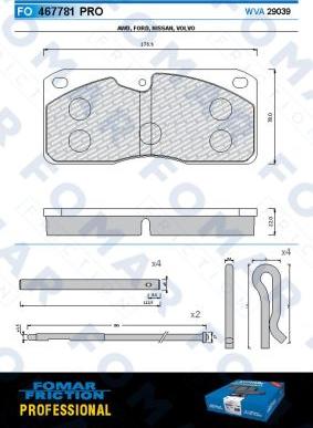 FOMAR Friction FO 467781 - Kit de plaquettes de frein, frein à disque cwaw.fr