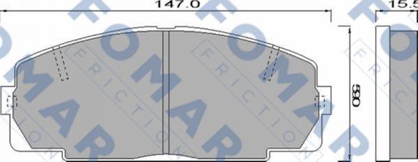 FOMAR Friction FO 489481 - Kit de plaquettes de frein, frein à disque cwaw.fr