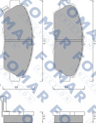 FOMAR Friction FO 489081 - Kit de plaquettes de frein, frein à disque cwaw.fr