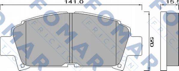 FOMAR Friction FO 489381 - Kit de plaquettes de frein, frein à disque cwaw.fr