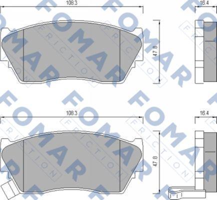 FOMAR Friction FO 484081 - Kit de plaquettes de frein, frein à disque cwaw.fr