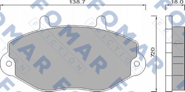 FOMAR Friction FO 486481 - Kit de plaquettes de frein, frein à disque cwaw.fr