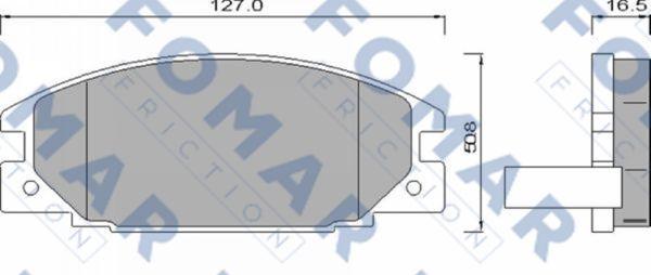 FOMAR Friction FO 486681 - Kit de plaquettes de frein, frein à disque cwaw.fr