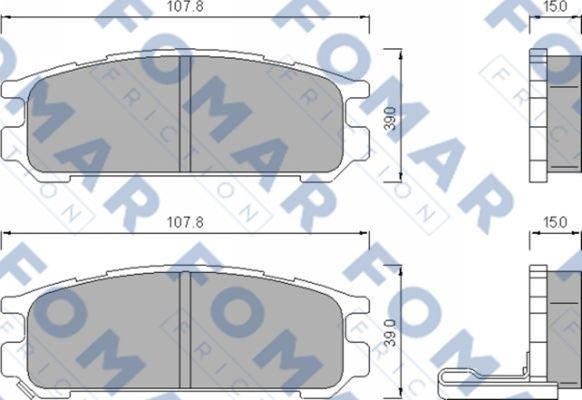 FOMAR Friction FO 480581 - Kit de plaquettes de frein, frein à disque cwaw.fr