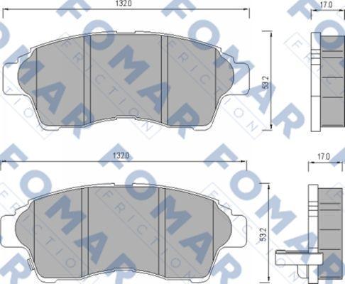 FOMAR Friction FO 481681 - Kit de plaquettes de frein, frein à disque cwaw.fr