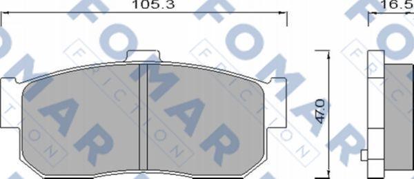 FOMAR Friction FO 488981 - Kit de plaquettes de frein, frein à disque cwaw.fr