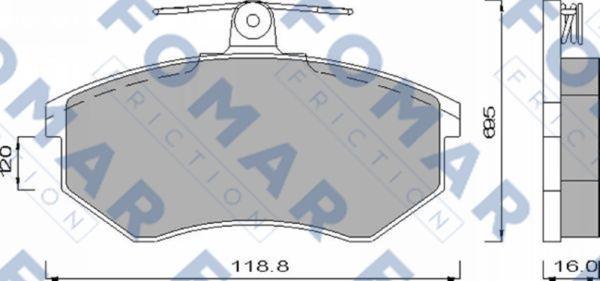 FOMAR Friction FO 488481 - Kit de plaquettes de frein, frein à disque cwaw.fr