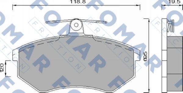 FOMAR Friction FO 488581 - Kit de plaquettes de frein, frein à disque cwaw.fr