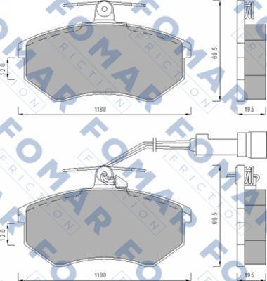 FOMAR Friction FO 488681 - Kit de plaquettes de frein, frein à disque cwaw.fr