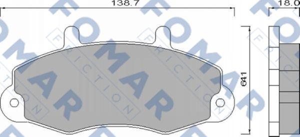 FOMAR Friction FO 483781 - Kit de plaquettes de frein, frein à disque cwaw.fr