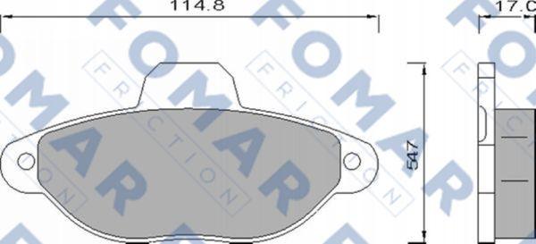 FOMAR Friction FO 482881 - Kit de plaquettes de frein, frein à disque cwaw.fr