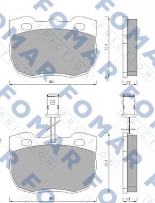 FOMAR Friction FO 487981 - Kit de plaquettes de frein, frein à disque cwaw.fr