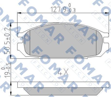 FOMAR Friction FO 487681 - Kit de plaquettes de frein, frein à disque cwaw.fr