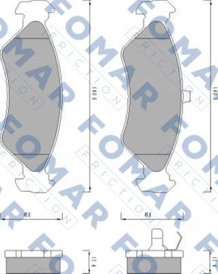 FOMAR Friction FO 487081 - Kit de plaquettes de frein, frein à disque cwaw.fr