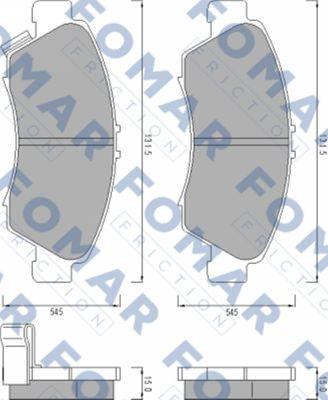 FOMAR Friction FO 487281 - Kit de plaquettes de frein, frein à disque cwaw.fr