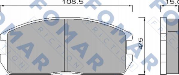 FOMAR Friction FO 439581 - Kit de plaquettes de frein, frein à disque cwaw.fr